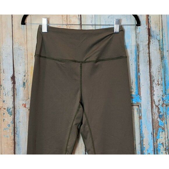 Womens Medium Dark Green Slim Fit Skinny Leg Activewear Pull On Leggings Pants - Picture 2 of 7